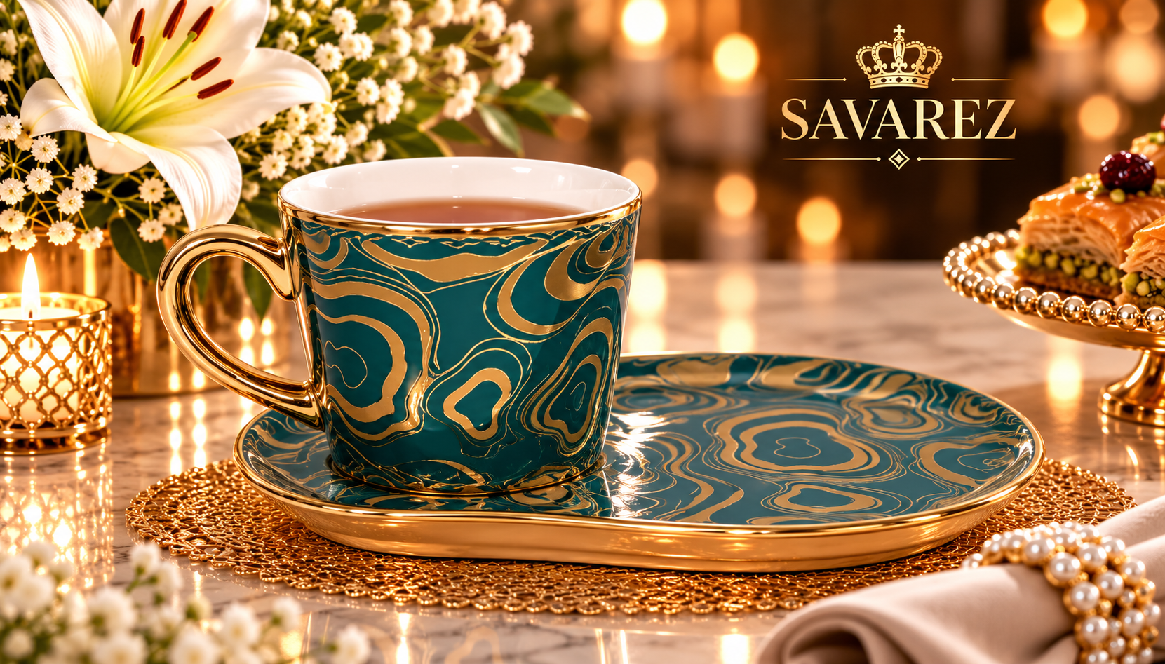 فنجان نعلبکی اسپرسو ریو طرح سان سبز