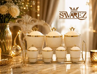 سرویس پا سماوری با استند فلزی دنیز طرح الارا