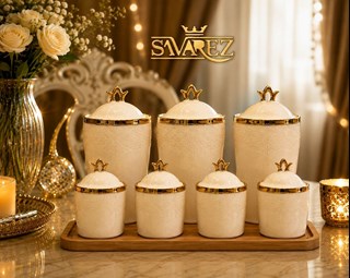 سرویس پا سماوری با استند چوبی دنیز طرح الارا